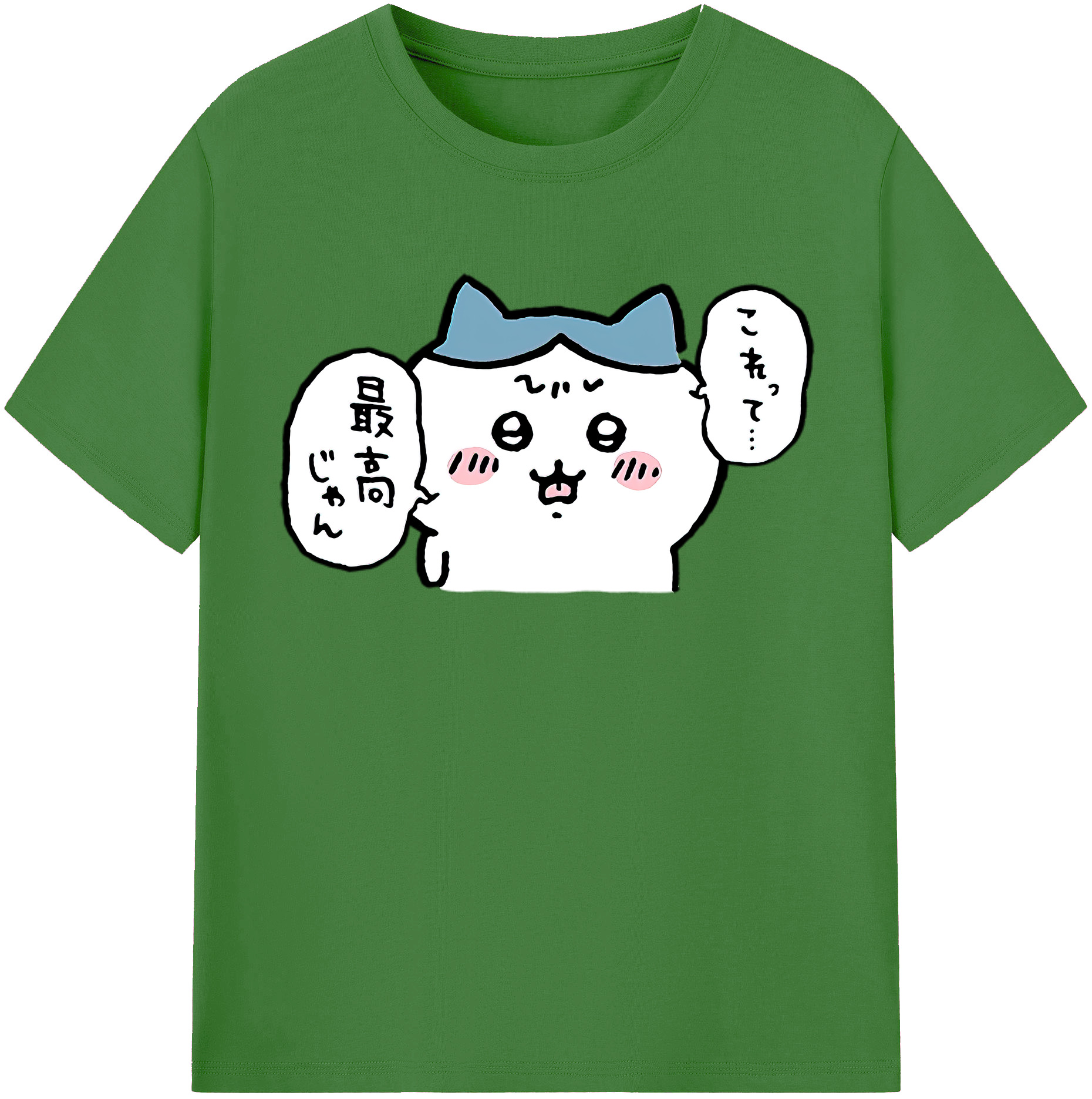 （画像用） ちいかわ ハチワレ Chii-kawa hachiware レディースカジュアルプリントTシャツ（綿100％）